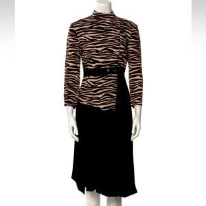 A.L.C 🐅 Animal print midi length beautiful dress. Great condition, Size XS (2)